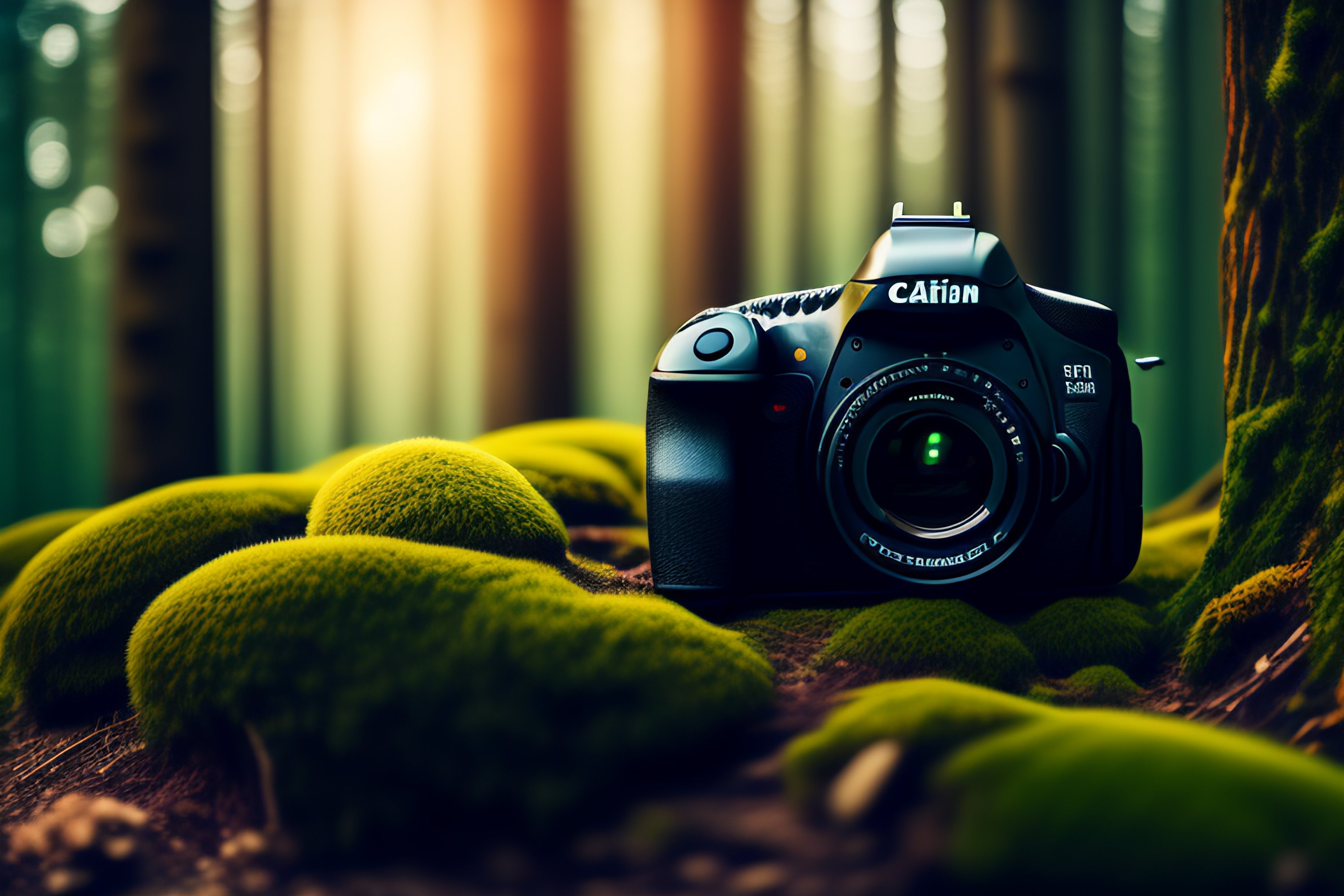 Lexica - Highly detailed dslr camera in a forest