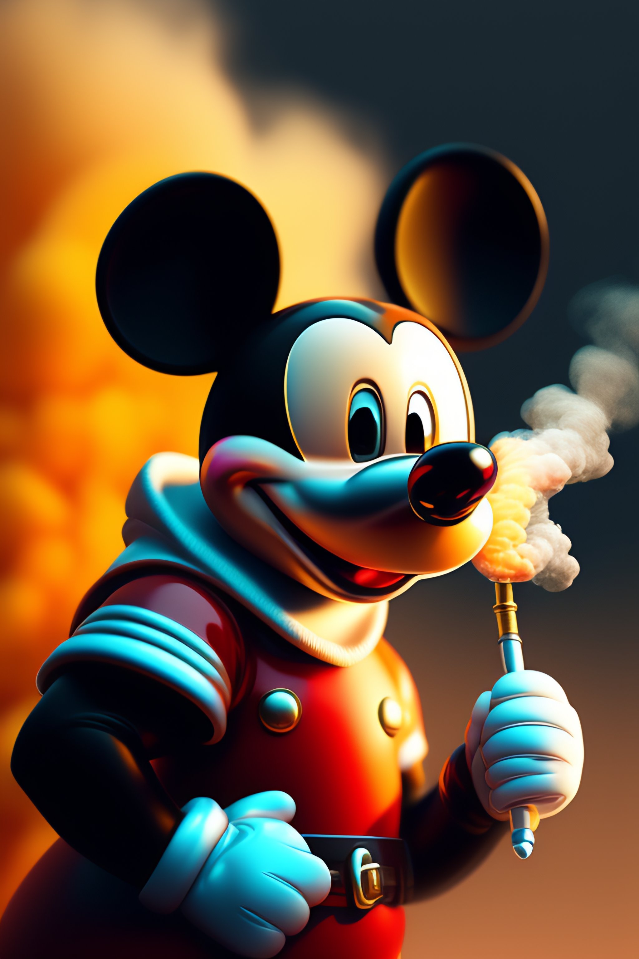 Lexica - Mickey mouse smoking