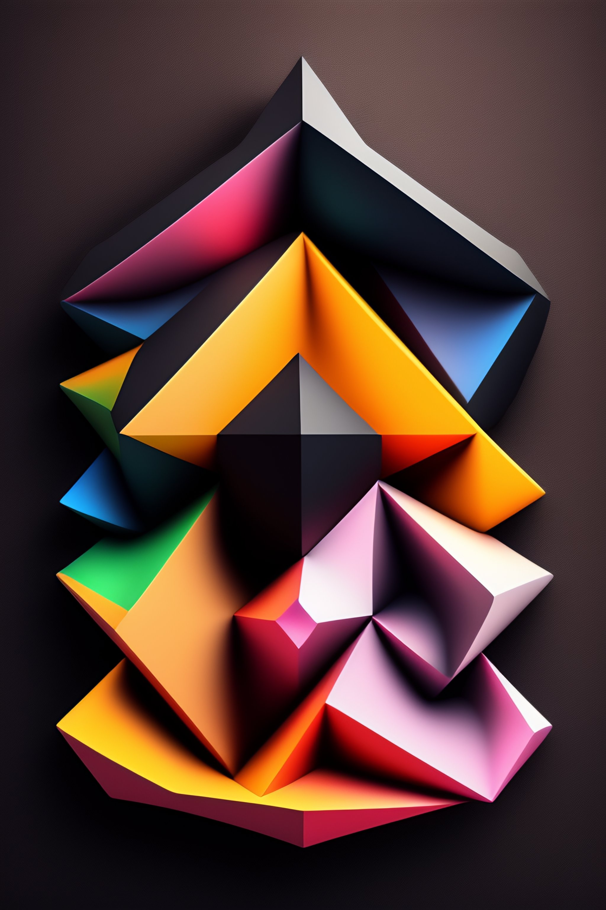 Lexica - Geometric 3d Shapes, Black Bakground