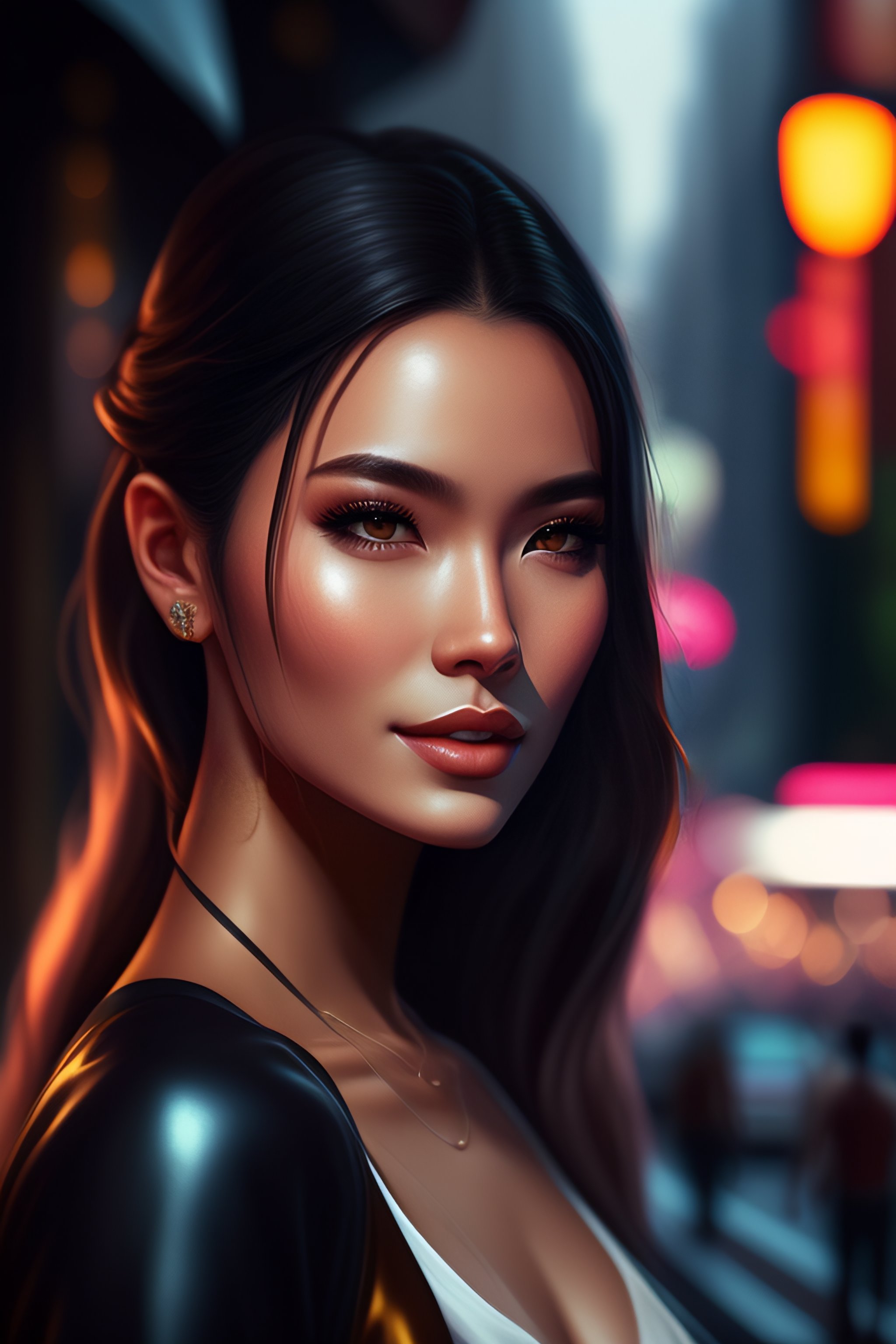 Lexica - Pedestrians at nightime in Bangkok by charlie bowater and ...