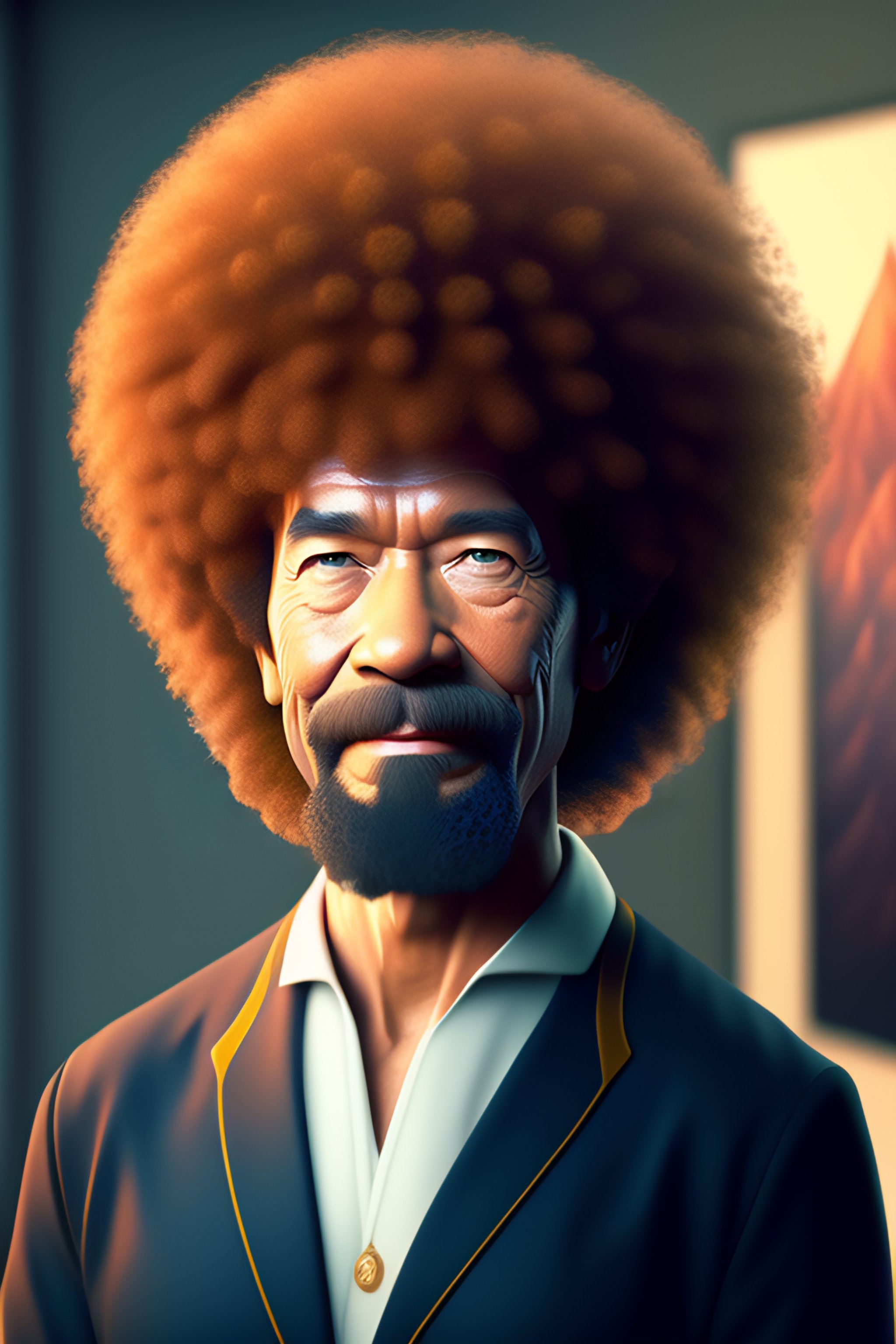 Lexica - Bald Bob ross, hyperrealistic 8k