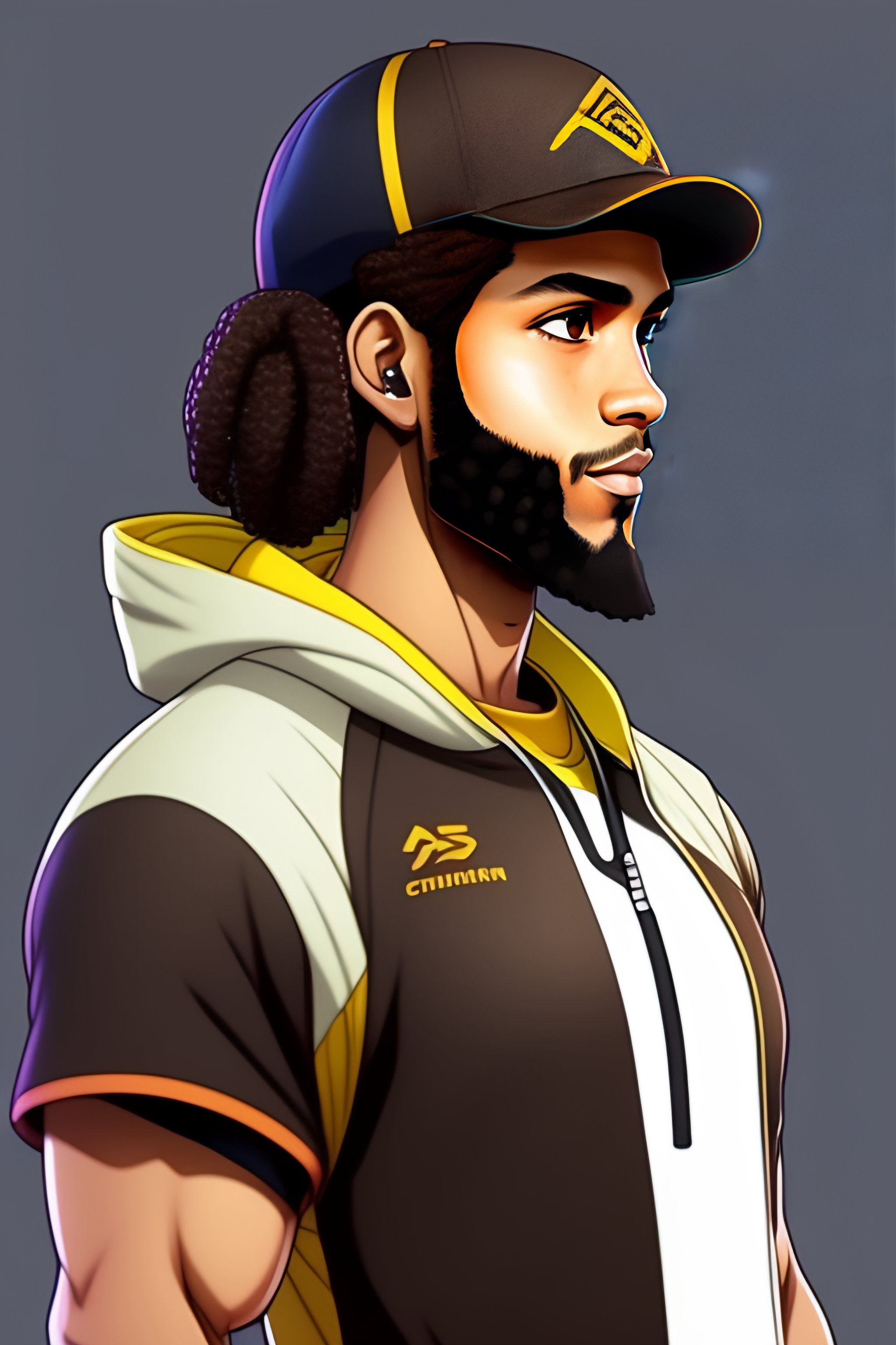 Lexica Male Brown Pokemon Trainer With Hair Twists And A Beard In