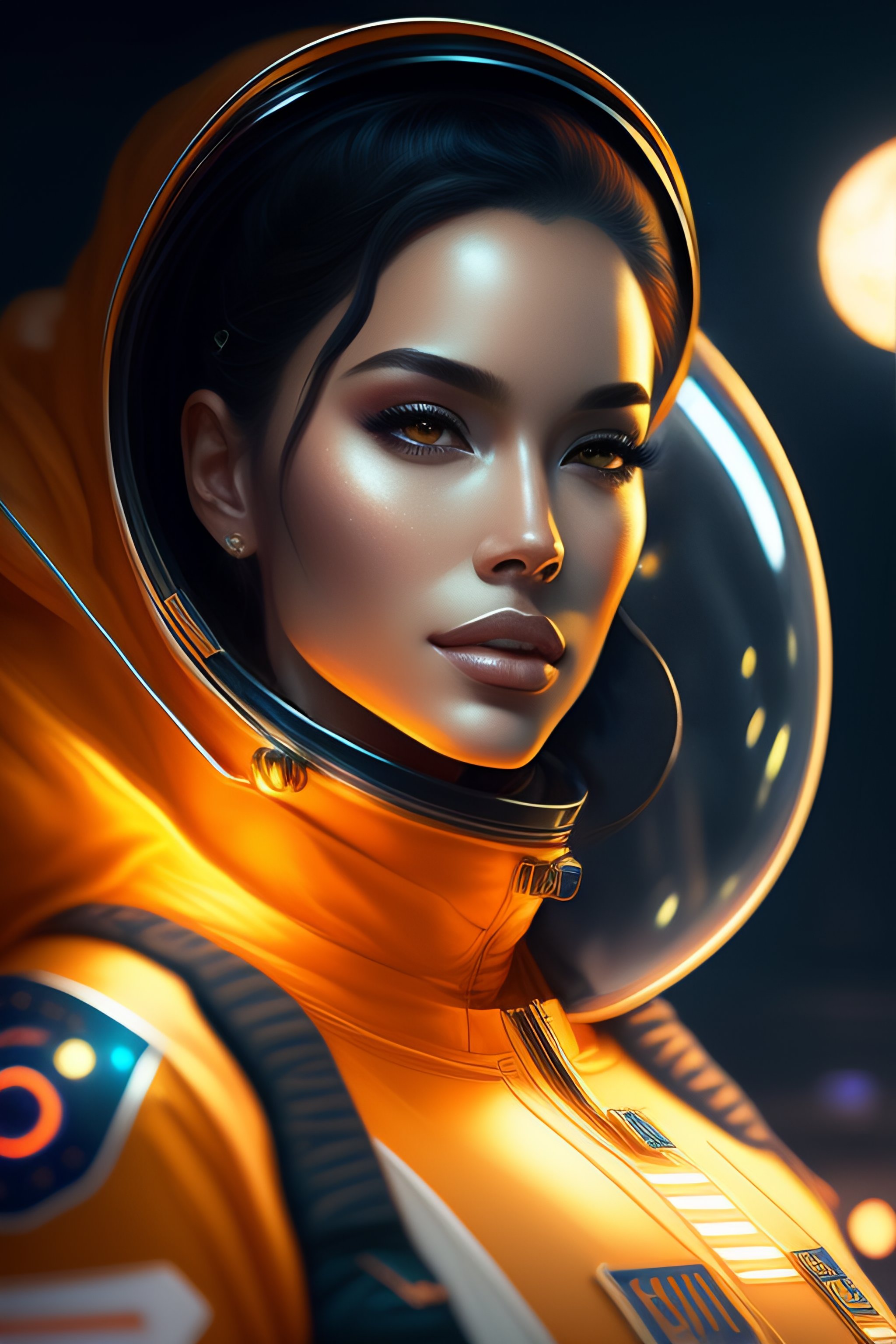 Lexica - Symmetry!! portrait of astronaut tech wear, scifi, glowing ...