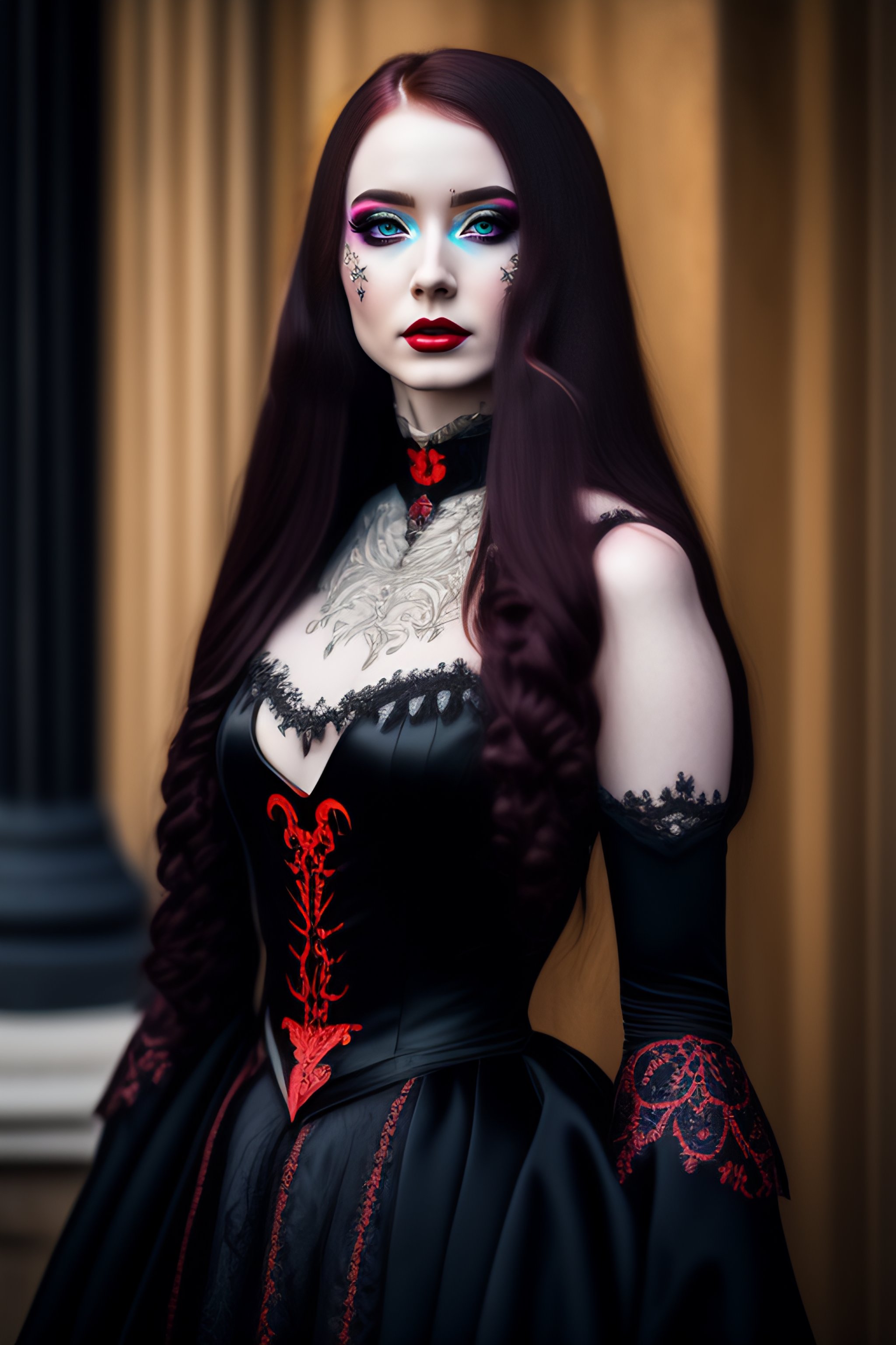 Lexica - Emily bloom, Black metal girl, devil makeup, realistic ...