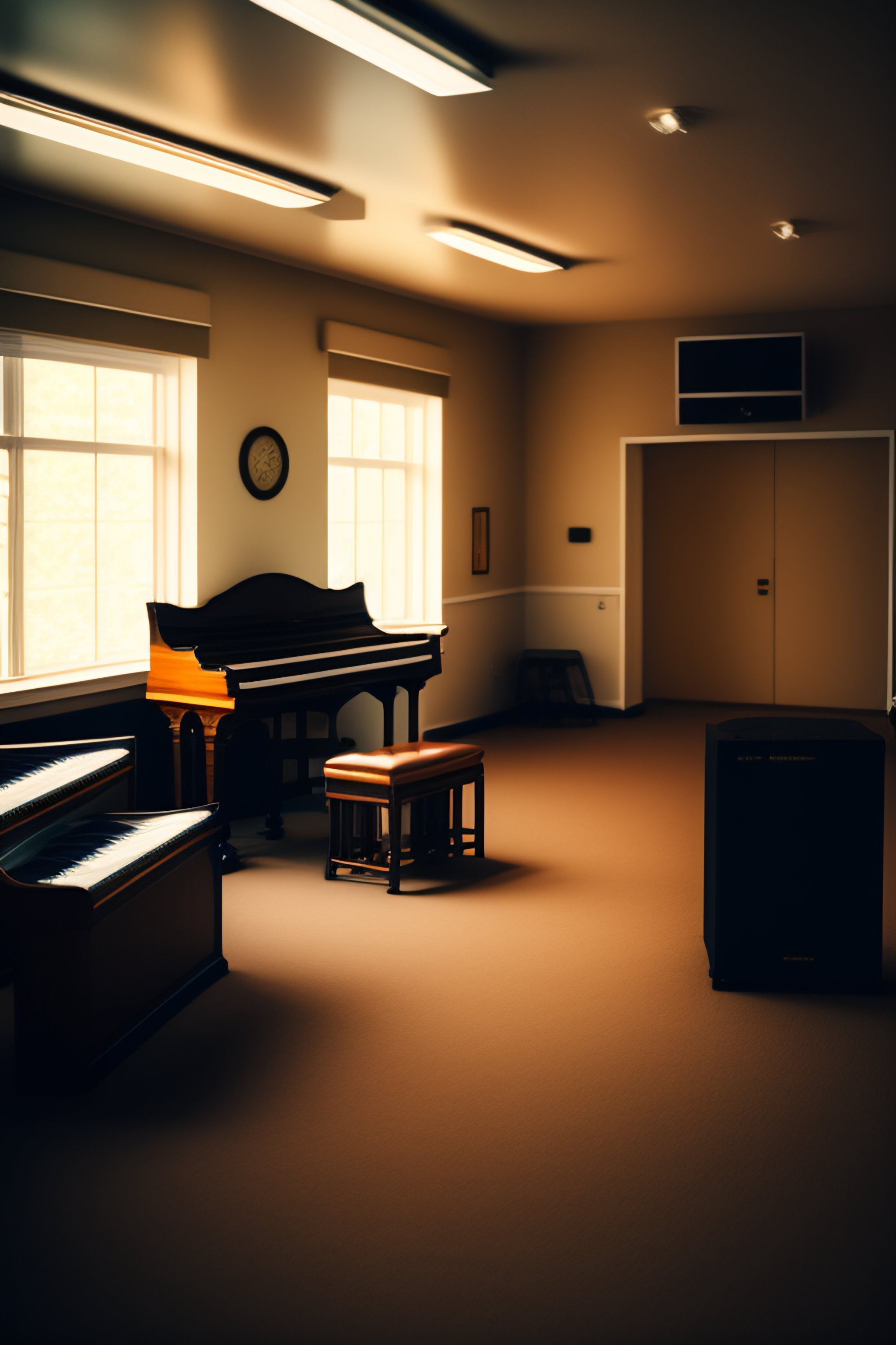 Lexica - Low quality liminal space empty band room lonely nostalgic large