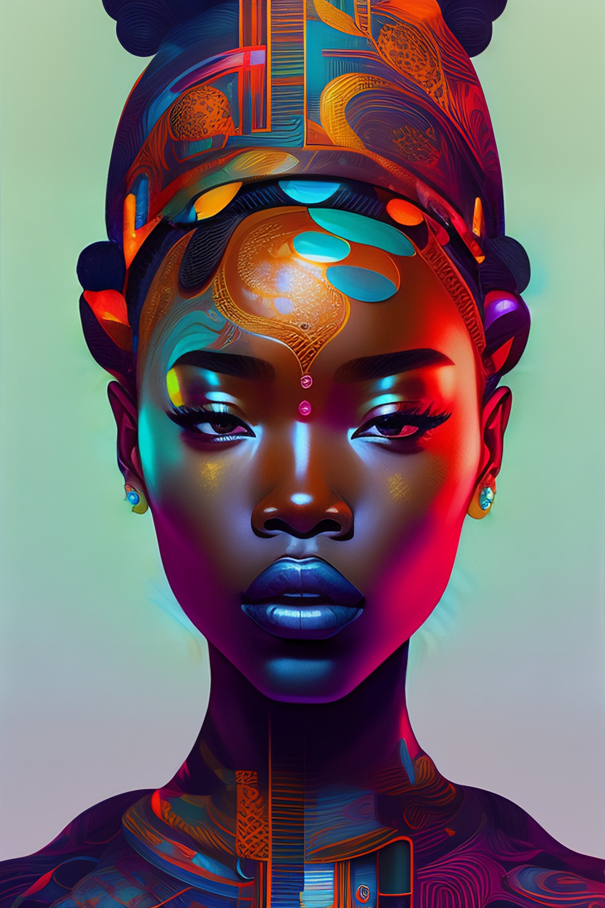 Lexica - Citizen portrait afrofuturism soft light painted by james jean ...