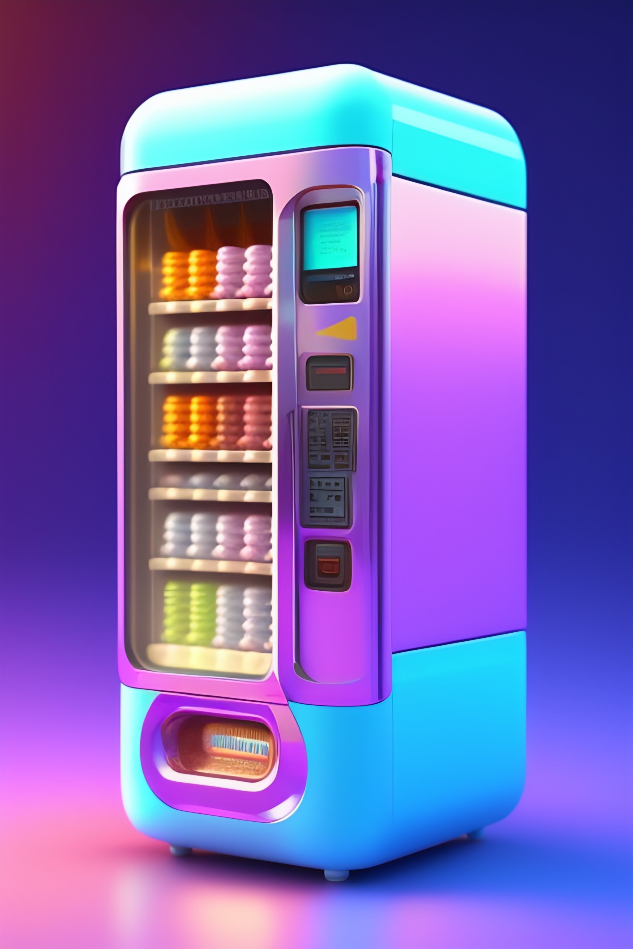 Lexica - Tiny vending machine, cute 3d render, pastel colors. cute ...