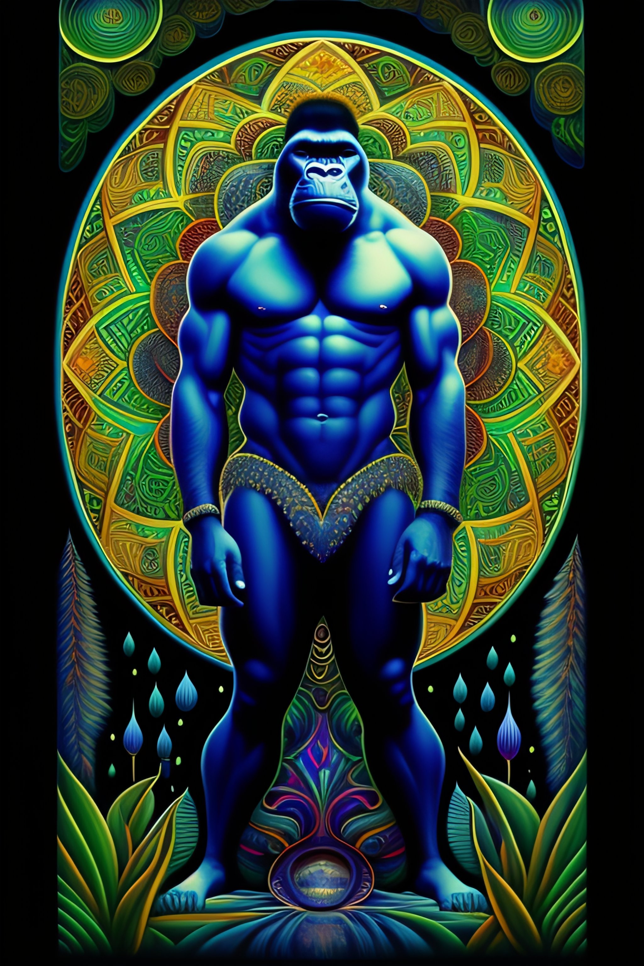 Lexica Magic mushroom, joe rogan gorilla body,alex grey