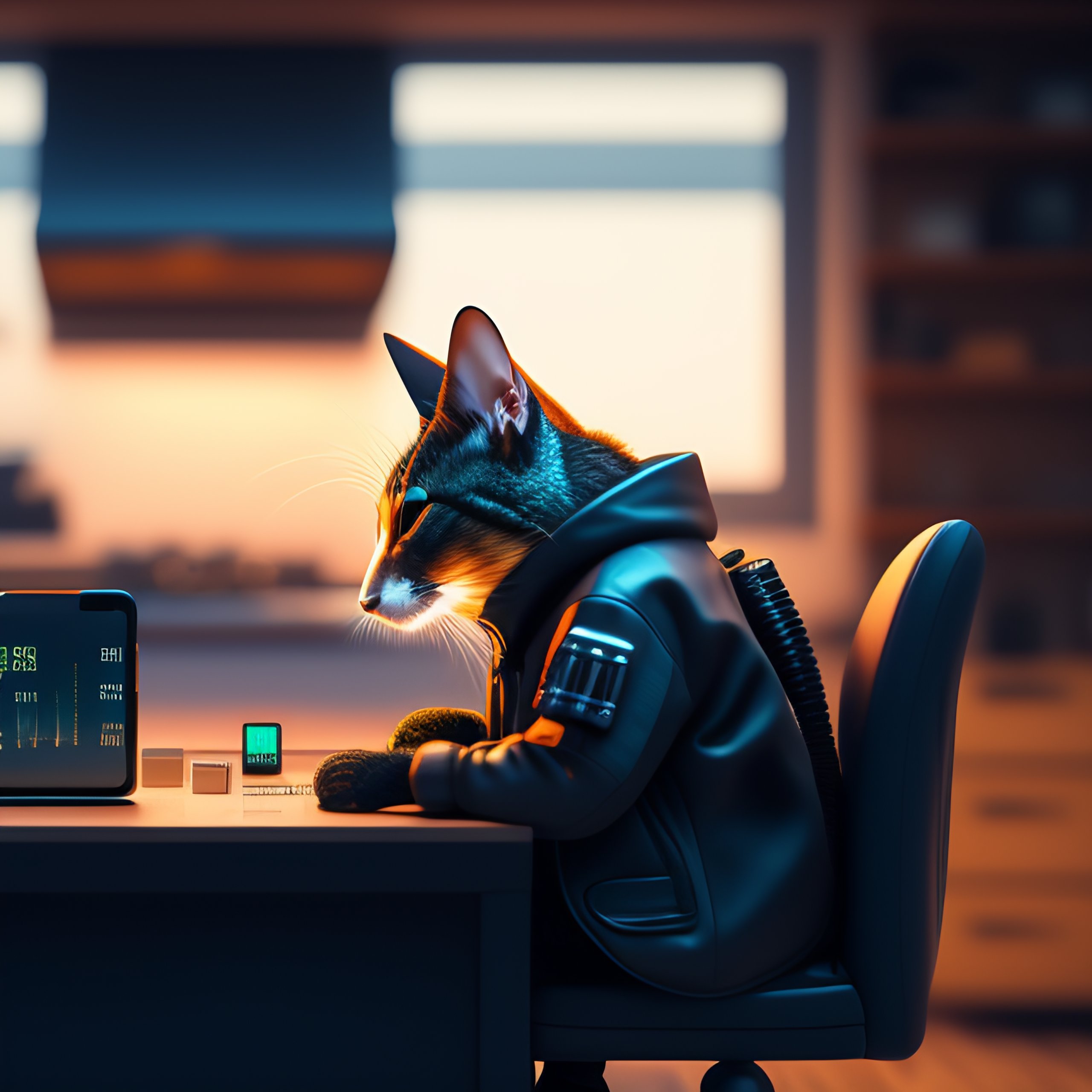 Lexica - 3d rendered jetpack cyberpunk hacker rat inside the matrix ...