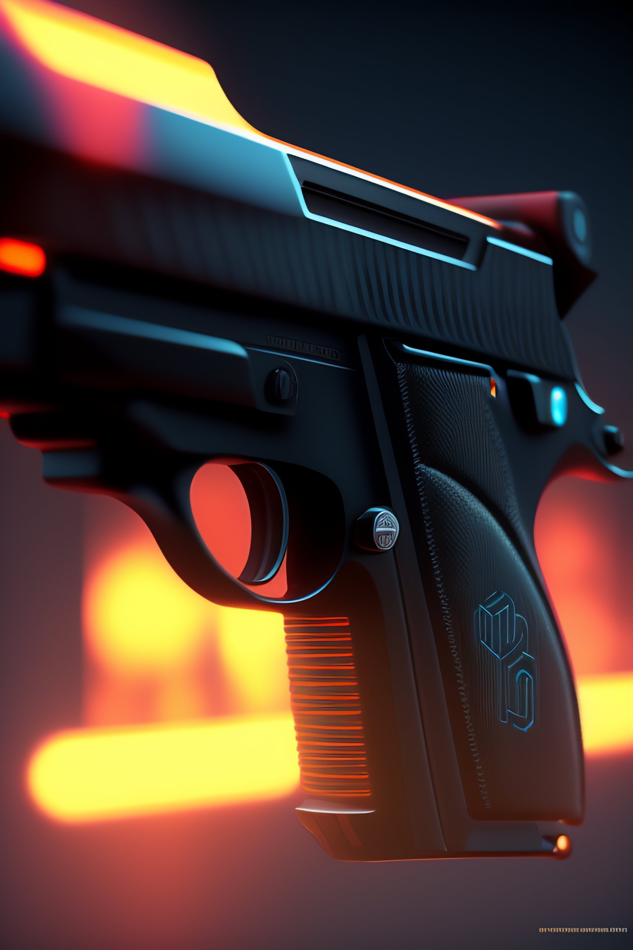 Lexica Handgun,futuristic,cyberpunk,extremely detailed,volumetric