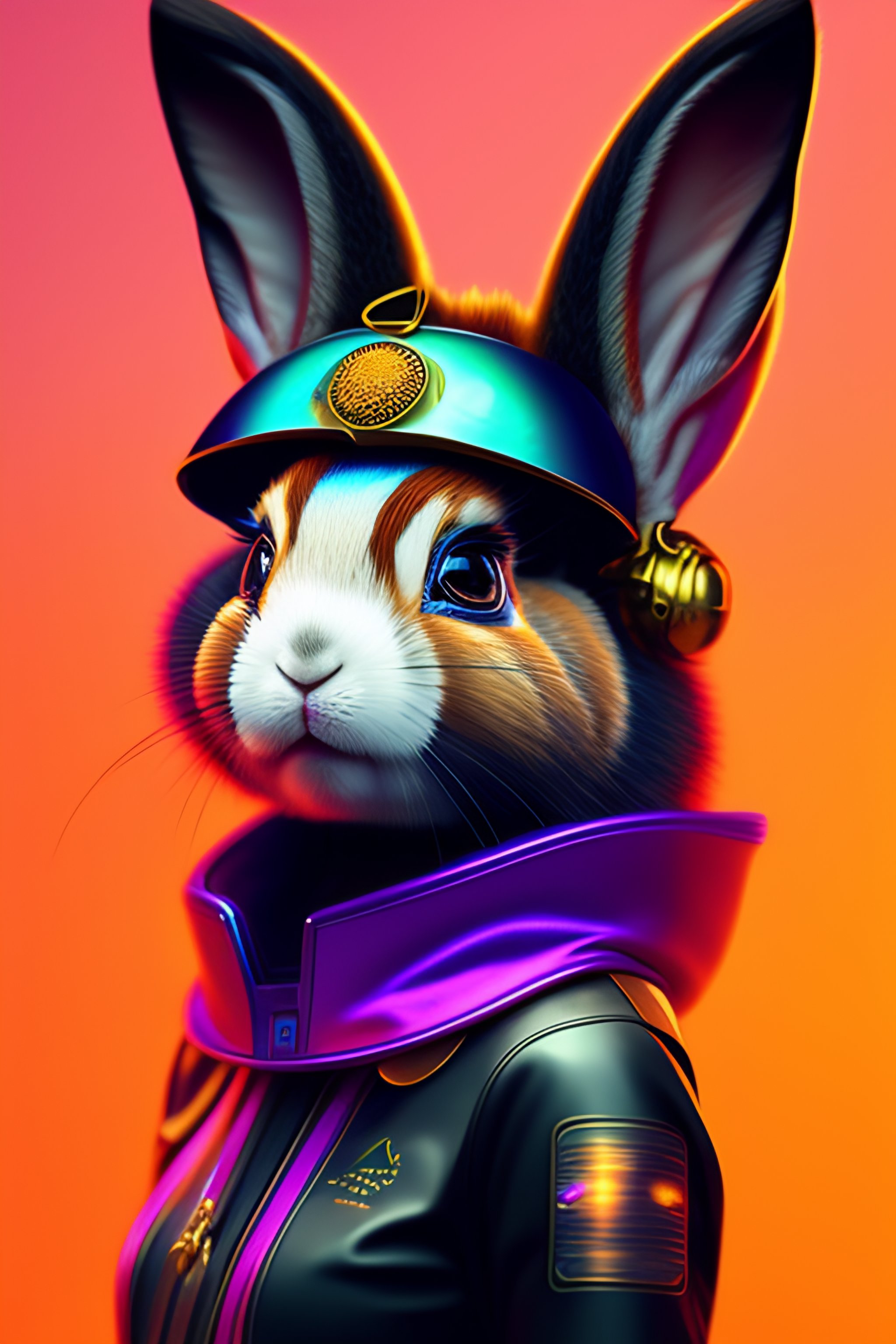 Lexica - A solar punk cute avatar in a futuristic world. Rabbit ...