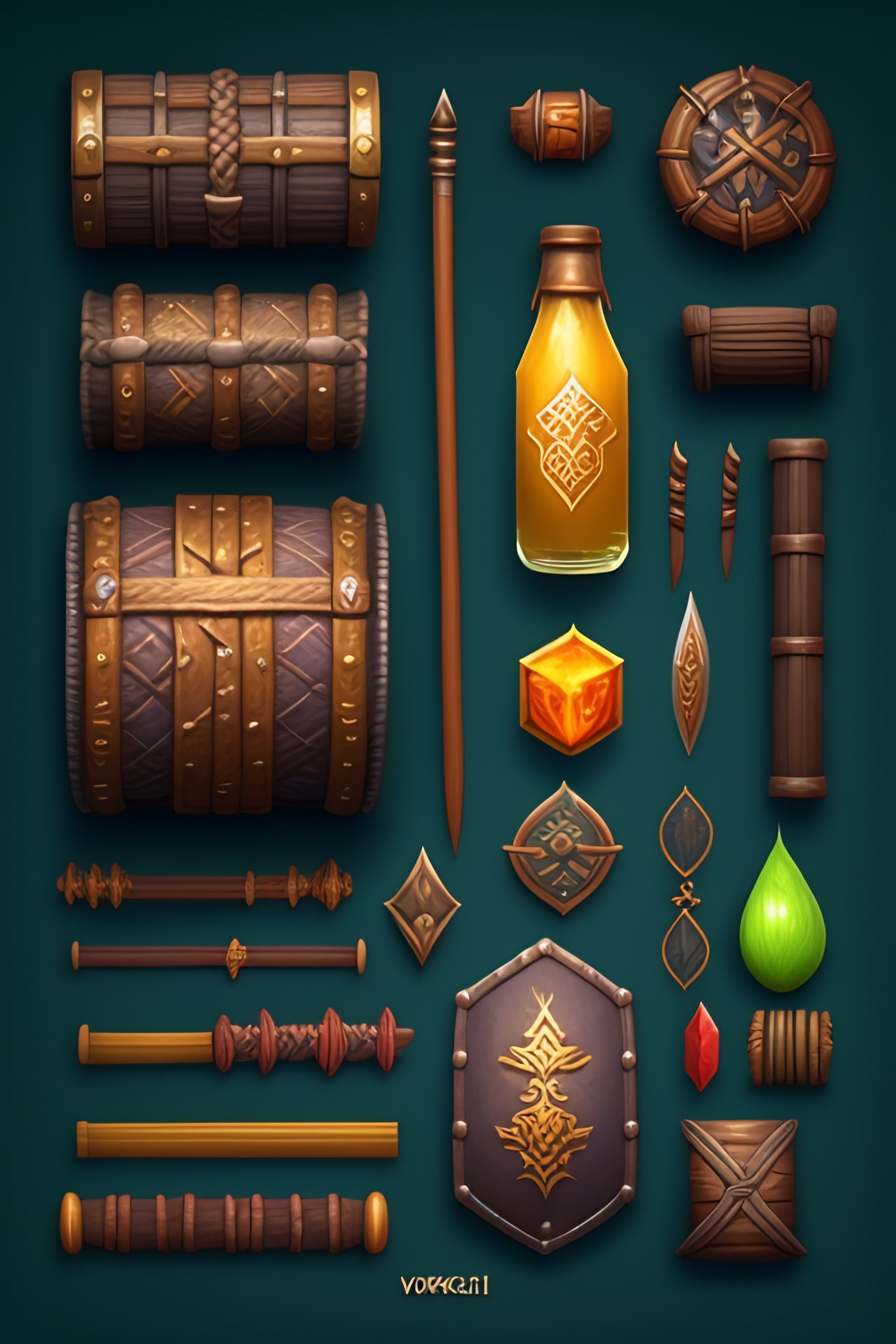 Lexica Props Concept Game Design Assets Viking Items