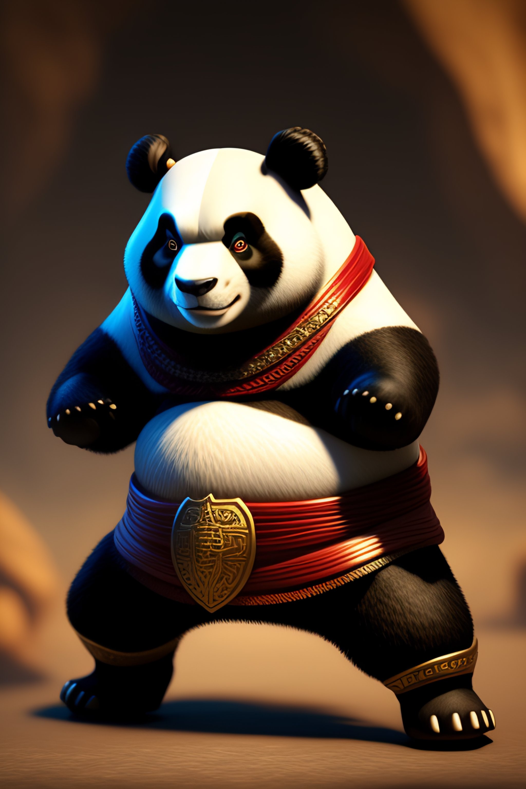 Lexica - Badass kungfu panda