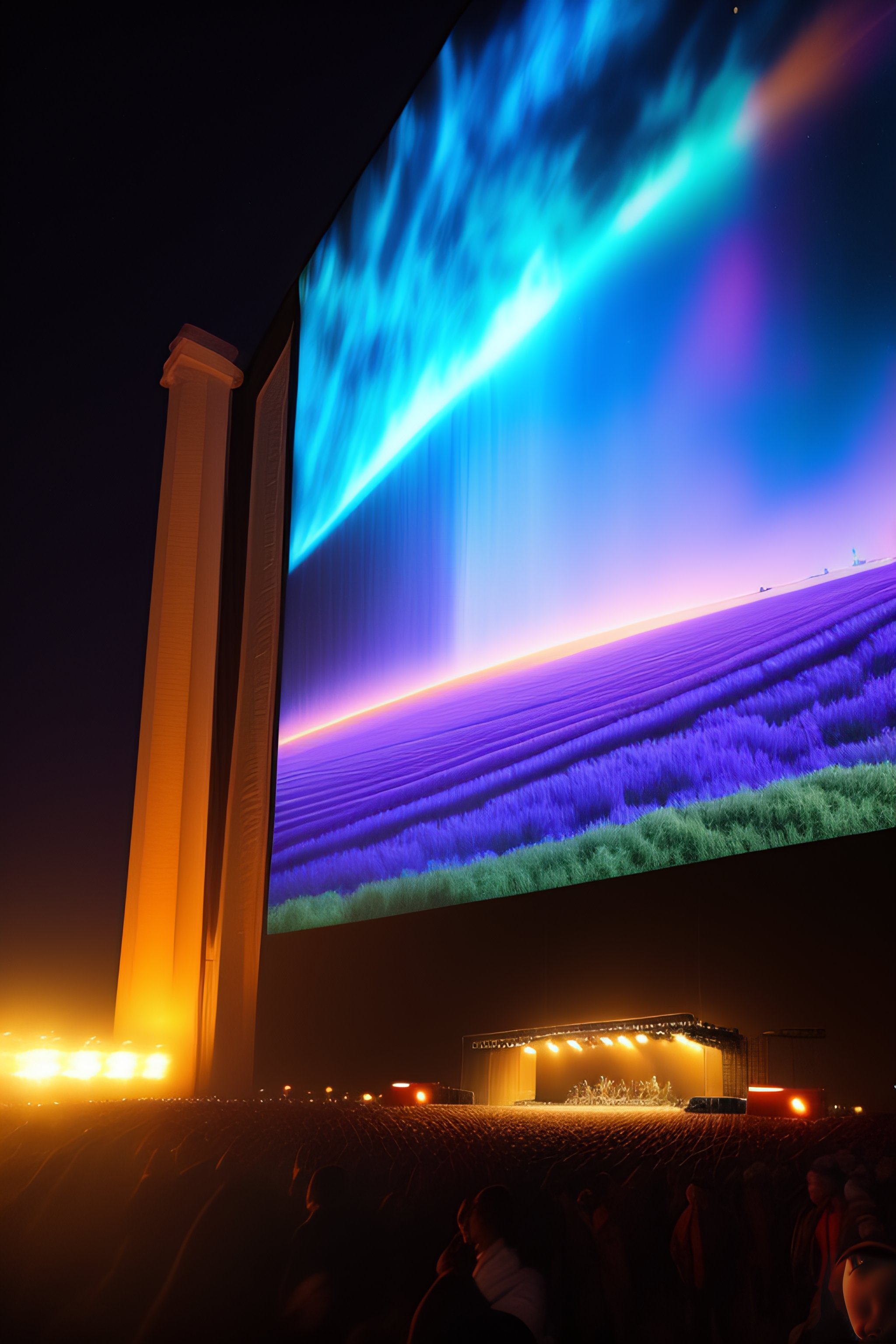 Lexica Projection onto a screen at a festival