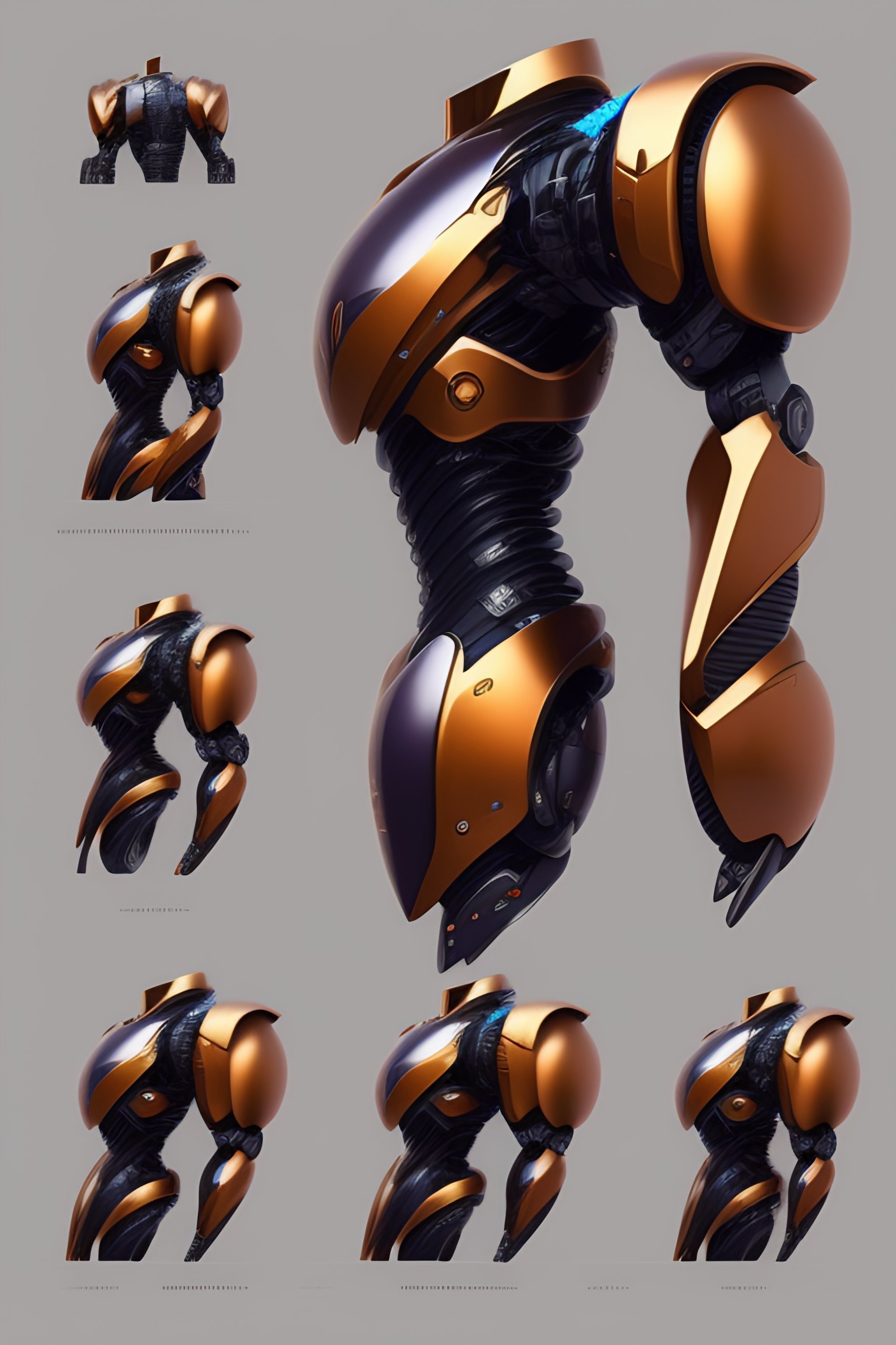 Lexica Robotic arm human like, cool design, concept art, 3 perspective