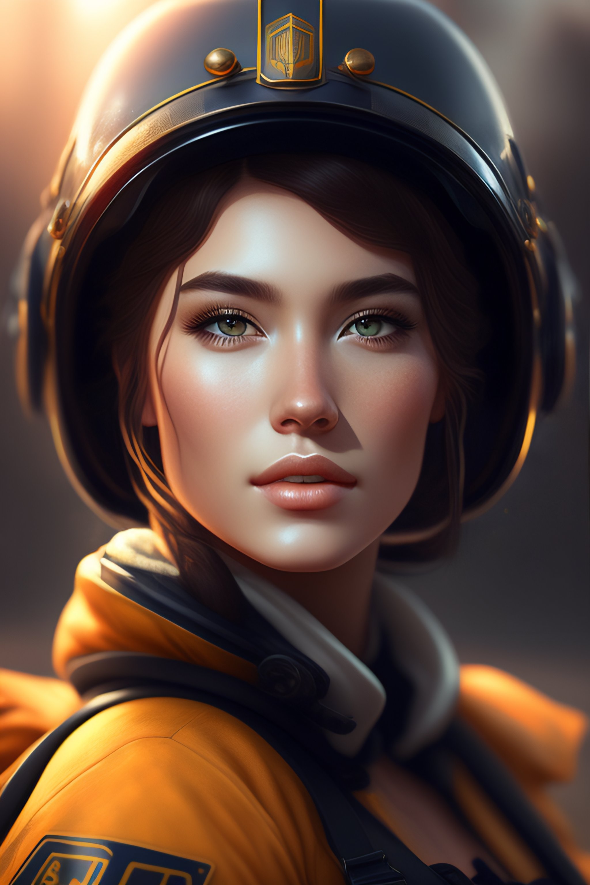 Lexica - Beautiful portrait of a beautiful girl in a miner's helmet ...