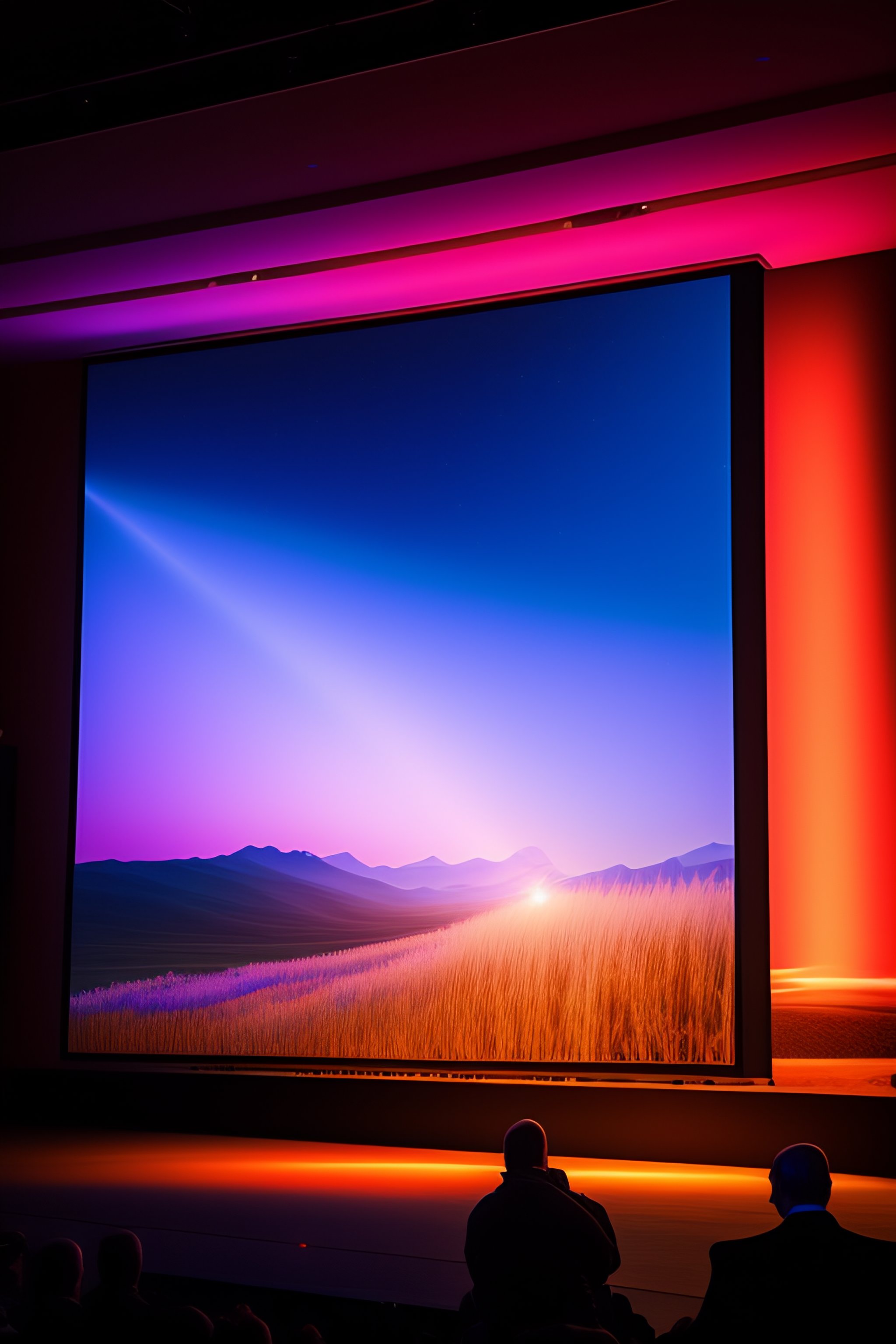 Lexica Projection onto a screen at a festival