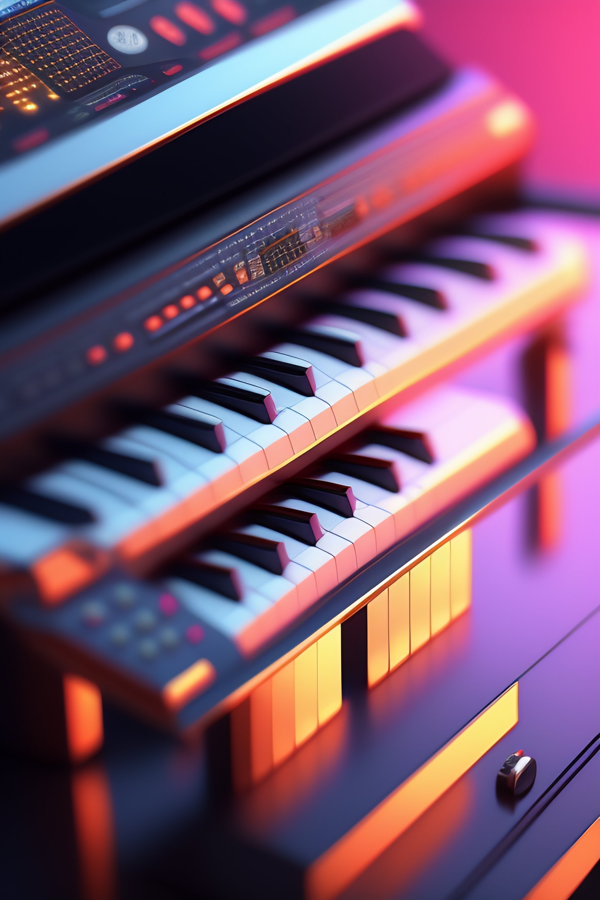 Lexica - Piano synthesizer, 3d isometric rendering, ambient occlusion, low  poly, isometric art, 3d art, high detail, artstation, concept art, ray  tra...