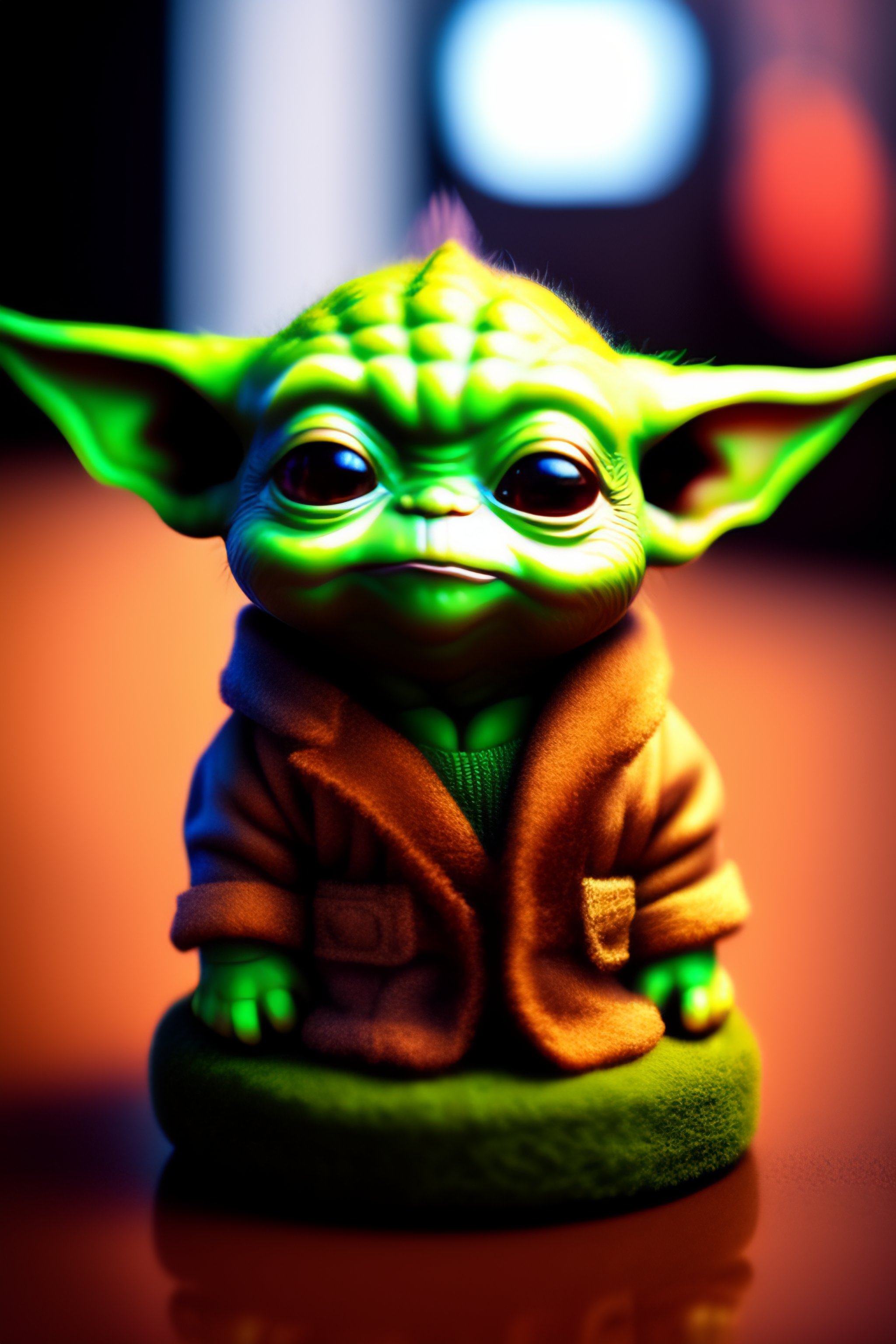 Lexica Baby Yoda as a bobble head