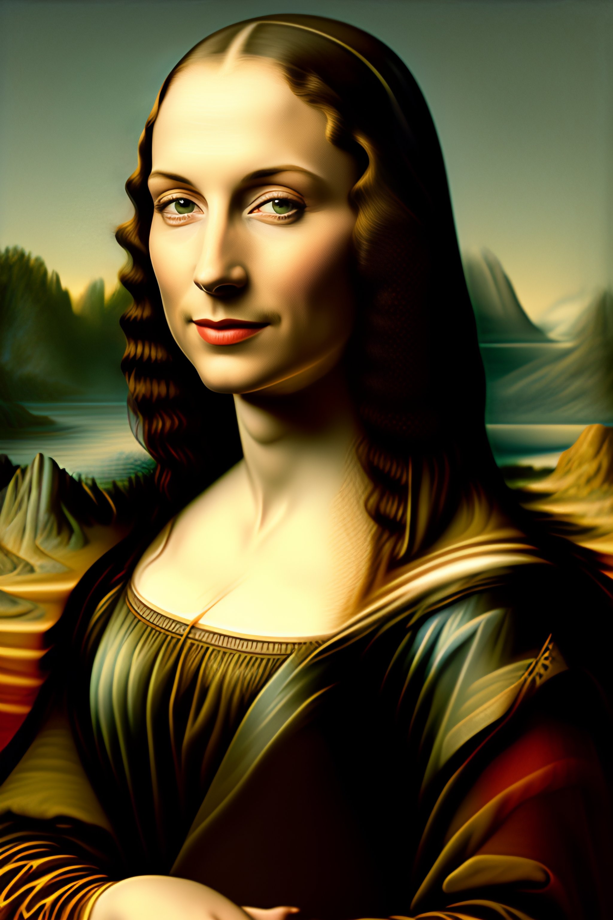 Lexica - The mona lisa but as a bald man