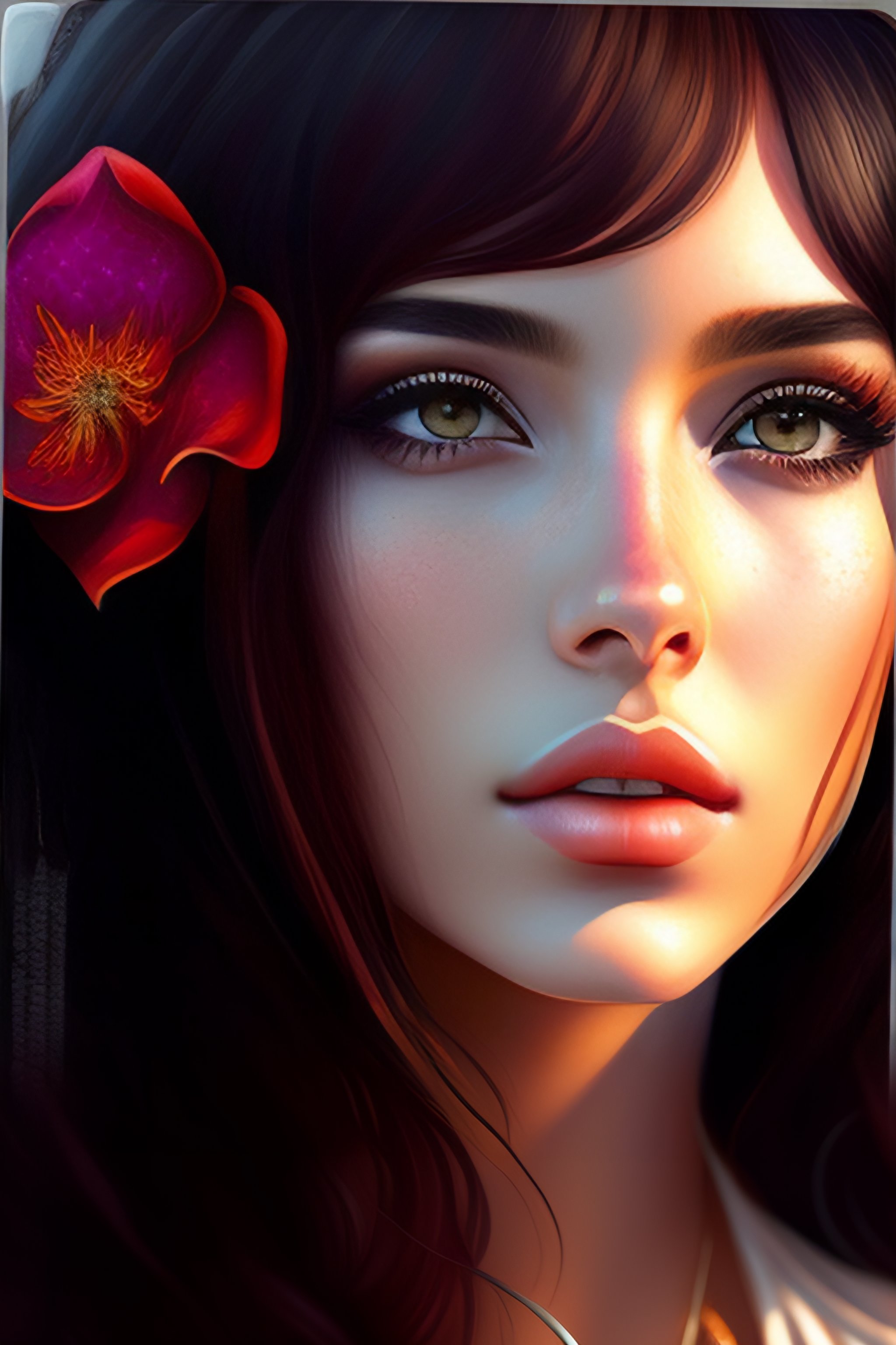 Lexica Spanish, Egirl, Bangs, Black hair, Beautiful lips, Gothic