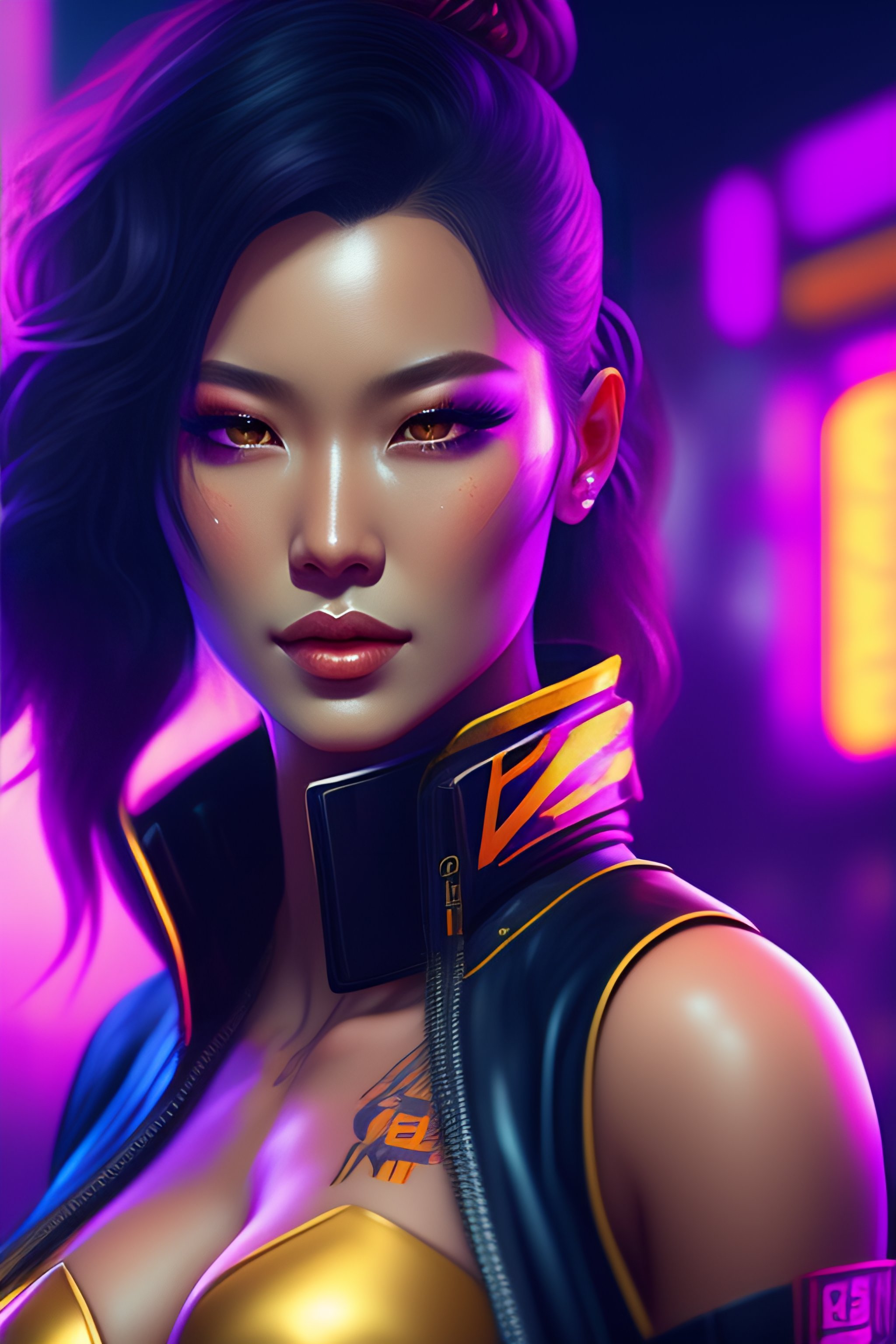 Lexica Beautiful Full Body Character Concept Art Cyberpunk 2077 Girl Digital Art 7331