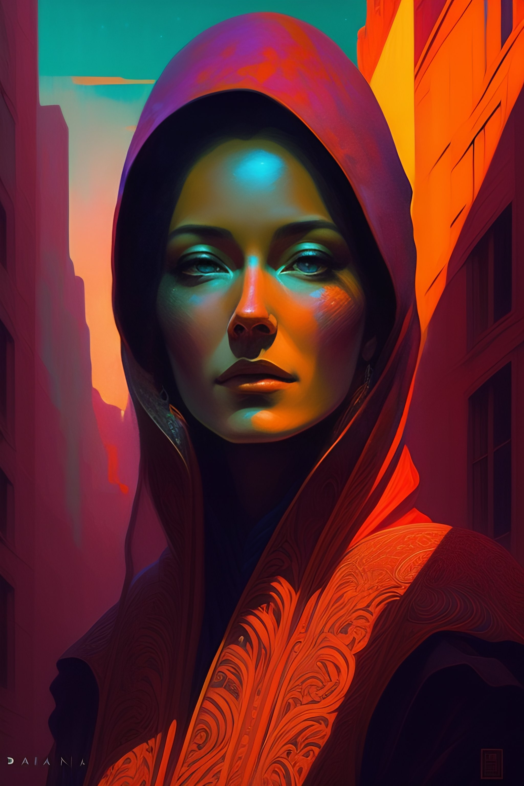 Lexica - Portrait women, art naïf, moebius style, art primitife,lectric ...