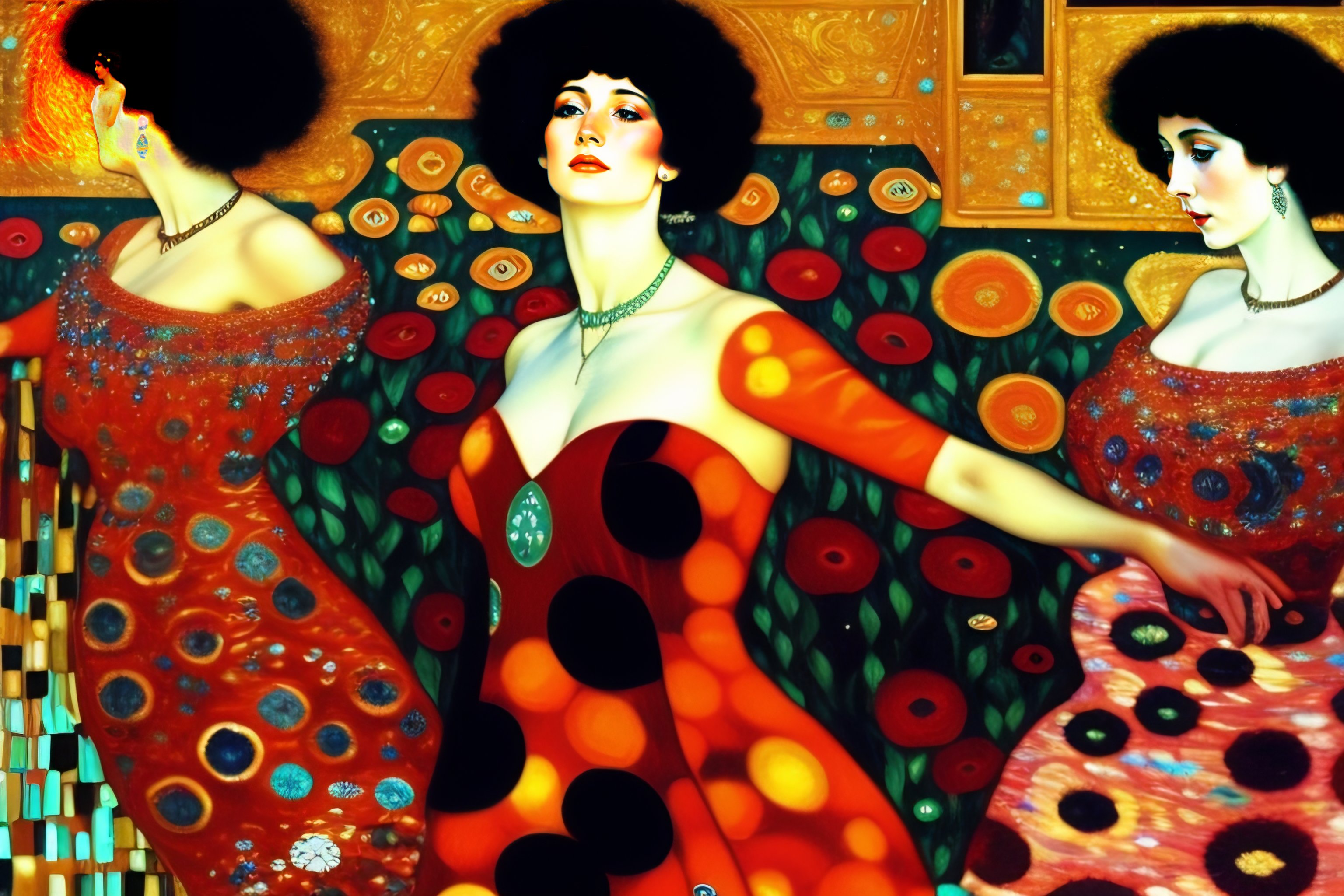 Lexica - Dancing,by Gustav Klimt