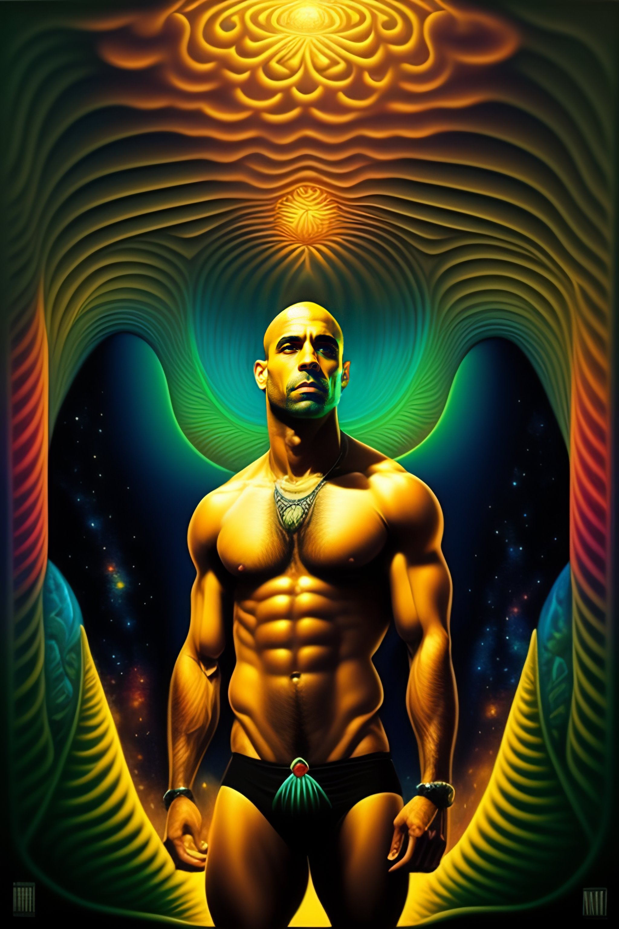 Lexica Magic mushroom, joe rogan gorilla body,alex grey