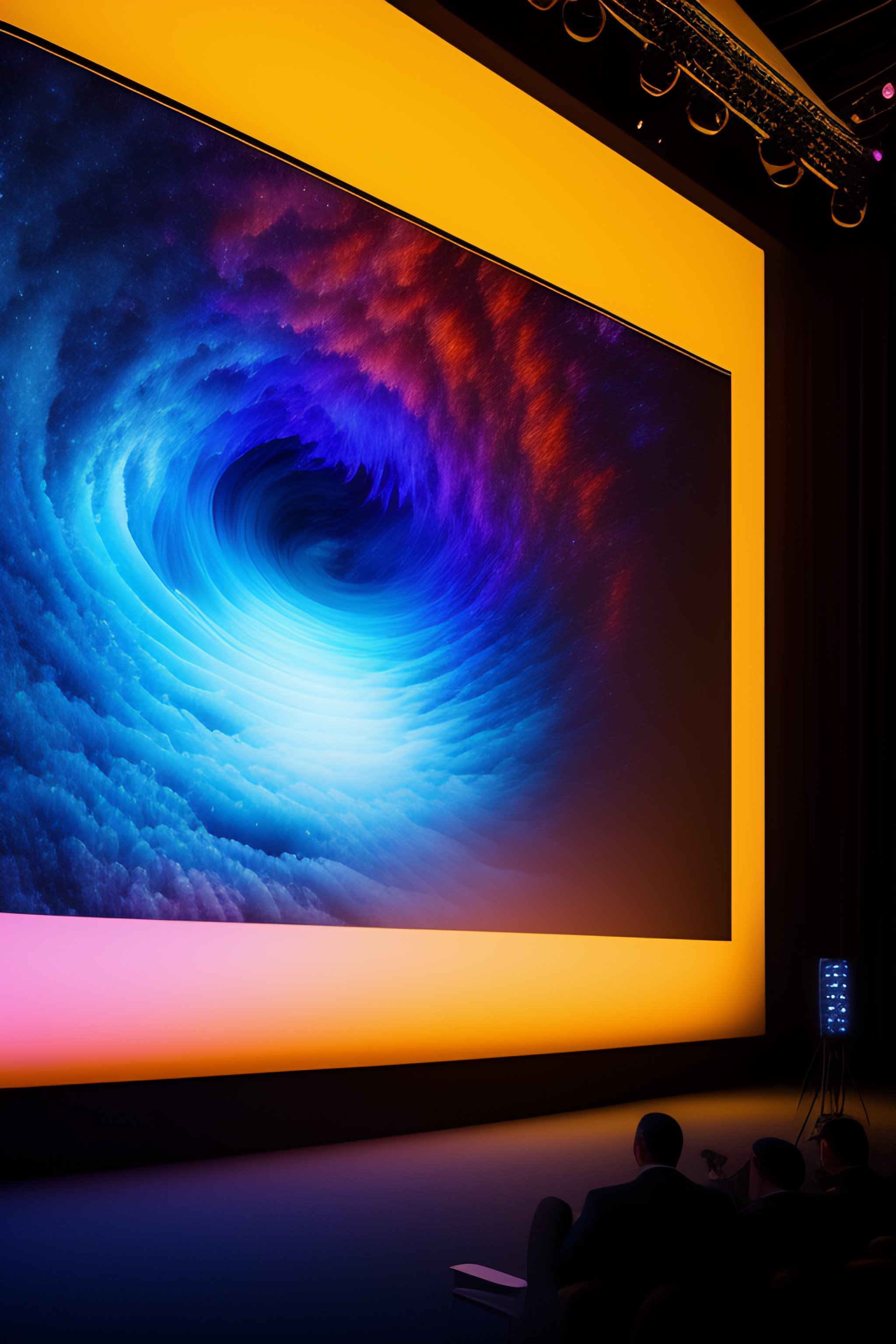 Lexica Projection onto a screen at a festival