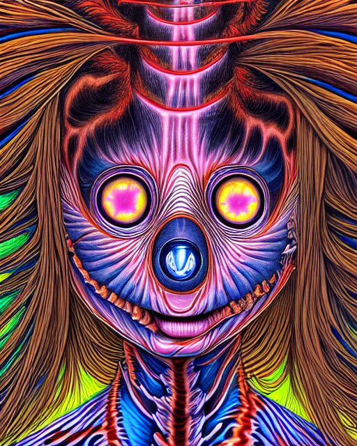 human spirit breaking away from the body, conjuring psychedelic background, part by shintaro kago, part by alex gray, ross tran, james jean, ultra realistic, highly detailed, 8 k, trending on artstation, symmetry 