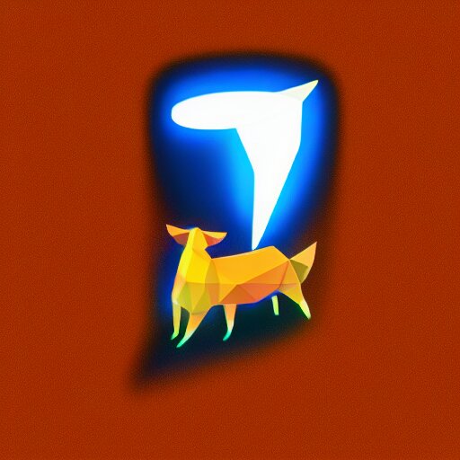 a colorful glowing low poly logo of a capybara 