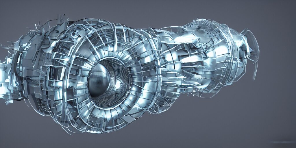 siemens futuristic gas turbine, masterpiece, blizzard pixar maya engine global illumination lighting artstation 