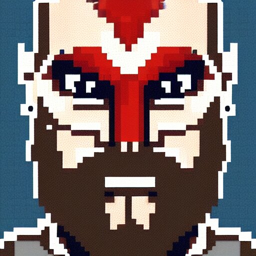 pixel art of kratos