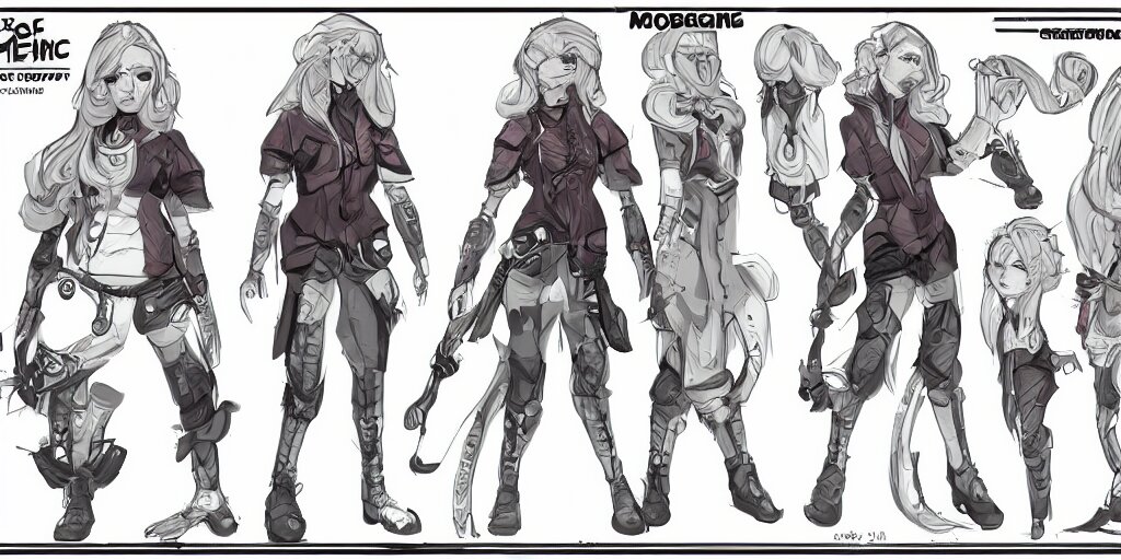 character design sheet of mgb 