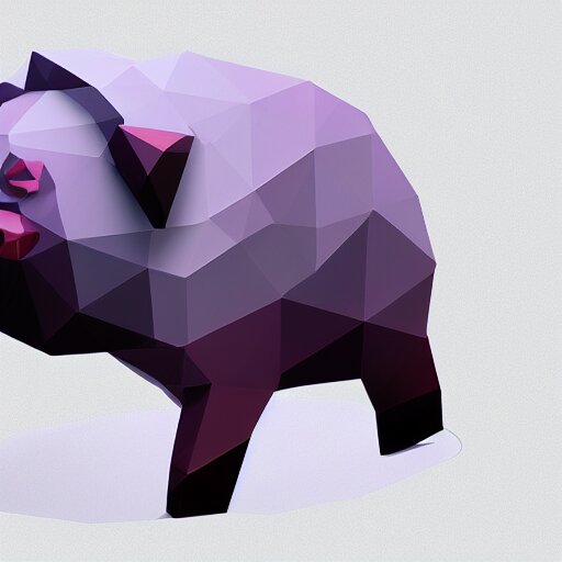 low poly pig in an isometric view using a playstation 1 ps 1 aesthetics, asset, blank background 