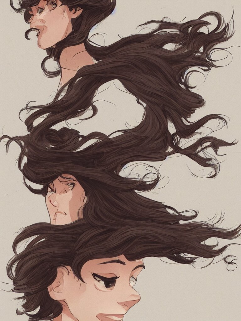 wind blown hair by disney concept artists, blunt borders, rule of thirds 