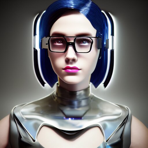 futuristic cyberpunk girl with innovative glasses inspired avant - garde art, deco fashion, highly detailed, photorealistic portrait, bright studio setting, studio lighting, crisp quality and light reflections, unreal engine 5 quality render 