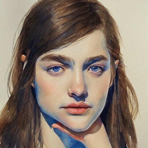 water color on paper, master painter portrait, highly detailed, artstation, masterpiece, award - winning, 