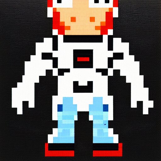 pixel art of an astronaut