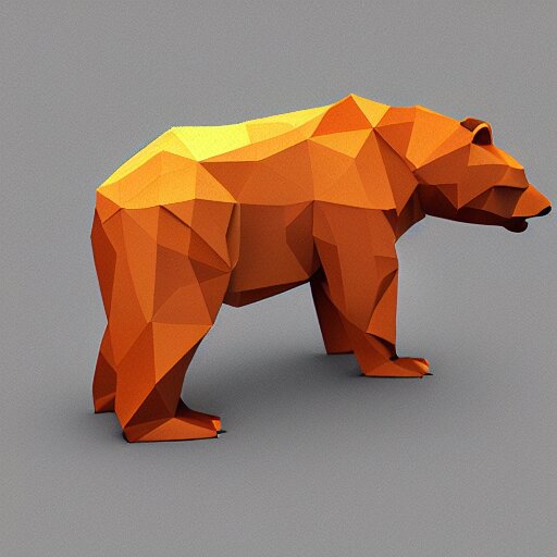 low poly bear 