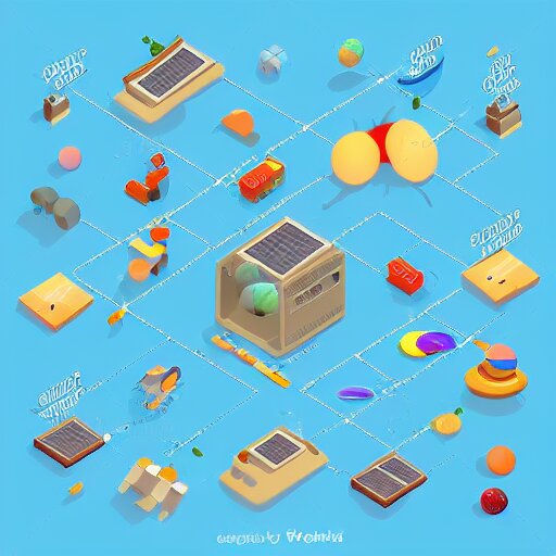 cute isometric solar system 