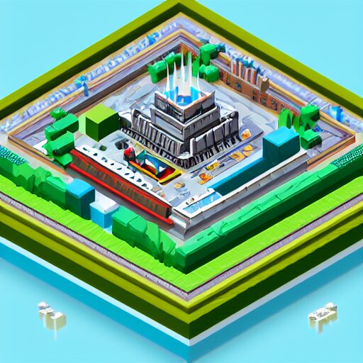 isometric voxel art of paris - Arthub.ai