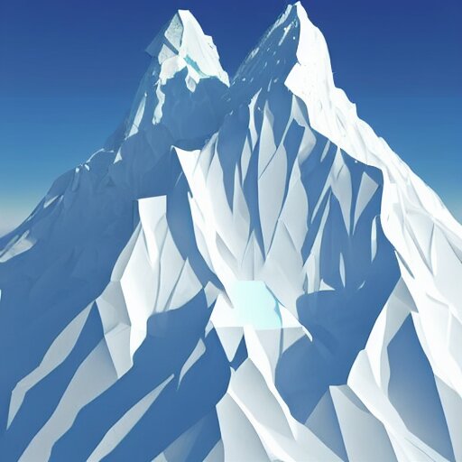 floating island with mount everest in the sky, low poly, isometric art, 3d art, high detail, artstation, concept art, behance, ray tracing, smooth, sharp focus, ethereal lighting