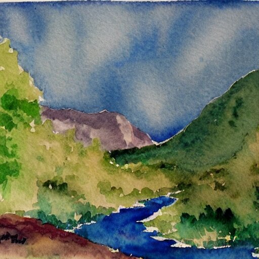 water color of a national park 