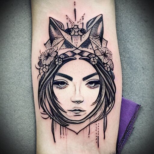 girl with wolf head tattoo meaning