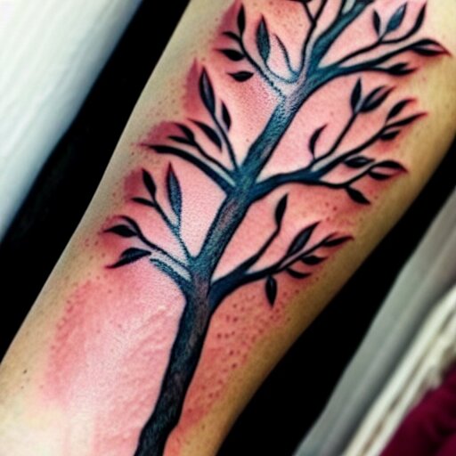 tree branch tattoo