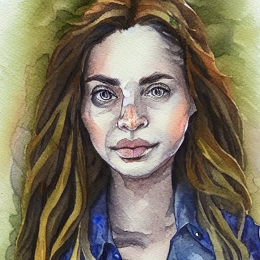 a beautiful and very detailed character concept watercolour portrait of sanna!!!!! marin!!!!!, the young female prime minister of finland as a druidic wizard 