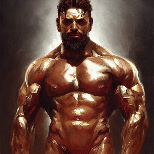 Lexica - Handsome portrait of a spartan guy bodybuilder posing, radiant ...