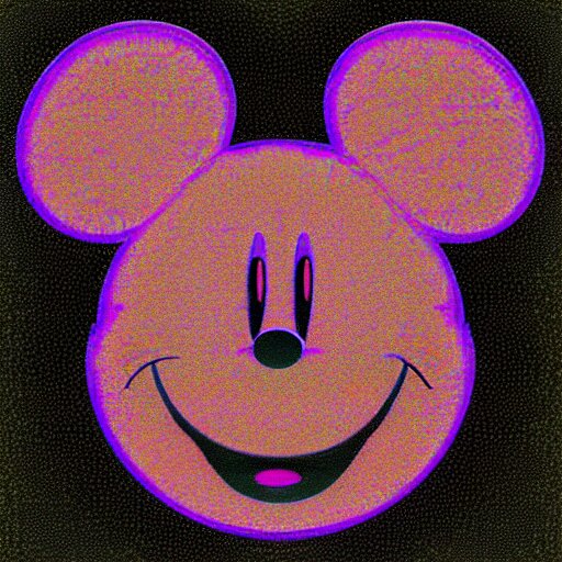 Lexica Mickey Mouse Head Distorted Vhs Glitch Varied Textures Wet